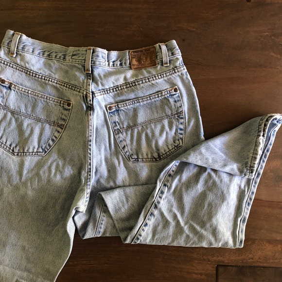 Vintage 1990s Structure Denim Baggy Jeans Size 34 - Picture 6 of 8